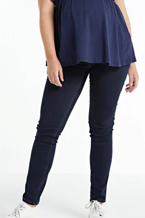Love2wait Plus size positie skinny zwangerschapsjeans Blauw Dames Stretchdenim