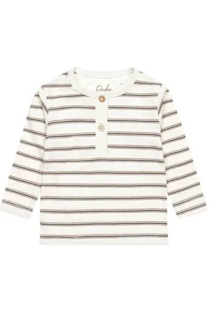 Dirkje Baby gestreepte longsleeve Jongens Stretchkatoen Ronde hals