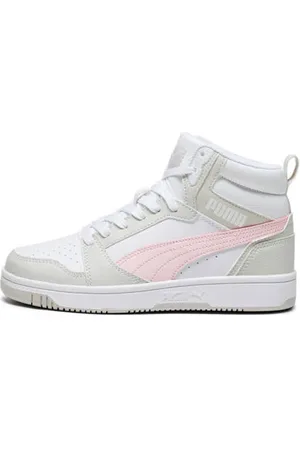 PUMA Rebound V6 Mid sneakers Jongens/Meisjes Imitatieleer