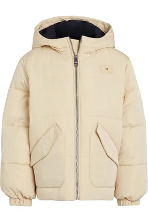 Tommy Hilfiger Gewatteerde winterjas Wit Jongens Polyester Capuchon