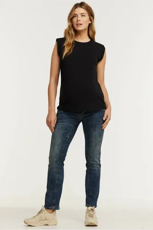 ESPRIT Straight leg zwangerschapsjeans Blauw Dames Stretchdenim