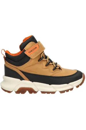 Geox Flexyper Plus sneakers Bruin Jongens Imitatieleer Meerkleurig