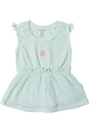 Noppies Baby jurk met printopdruk en ruches Meisjes Stretchkatoen Ronde hals