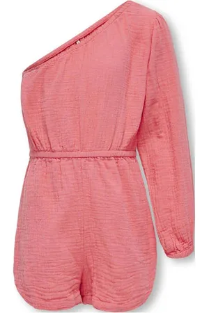 ONLY KIDS GIRL playsuit KOGTHYRA Meisjes Katoen One shoulder Effen