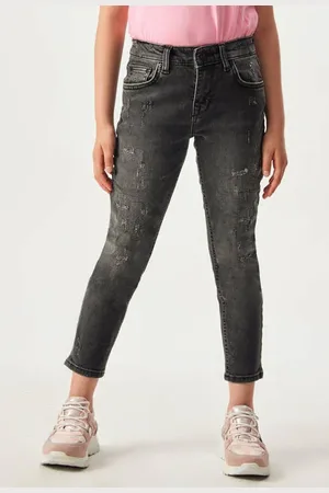 LTB Mom jeans Eliana Zwart Meisjes Denim Effen