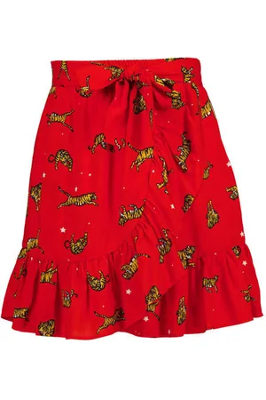 Vingino Rok met all over print en ruches Meisjes Viscose All over print