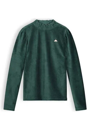 NoBell Longsleeve Kobus Groen Meisjes Katoen Col Effen