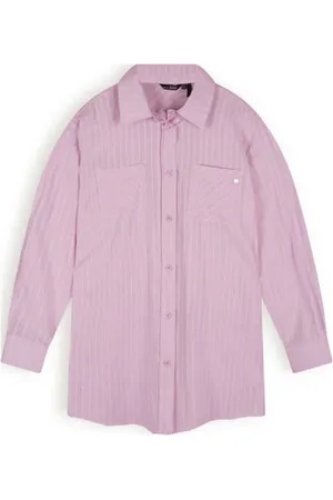 NoBell Gestreepte blouse Timmy Longsleeve Meisjes Viscose Klassieke kraag
