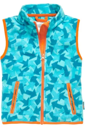 Playshoes Fleece bodywarmer met all over print Jongens Polyester Opstaande kraag