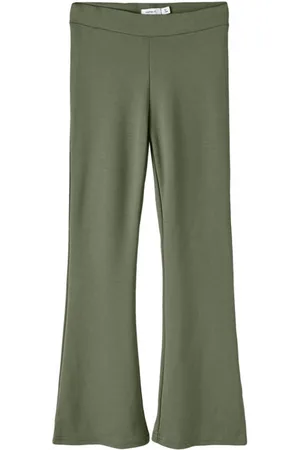 NAME IT KIDS high waist flared broek NKFFRIKKALI paars Meisjes Viscose