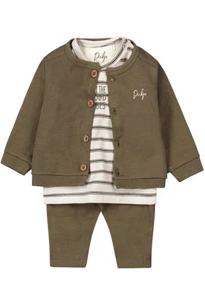 Dirkje Vest + longsleeve + broek Shirt + broek Jongens Stretchkatoen Ronde hals