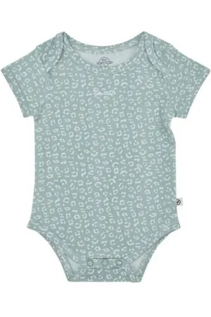 Born by Kiddo United Romper mintgroen/witt Jongens/Meisjes Katoen Ronde hals