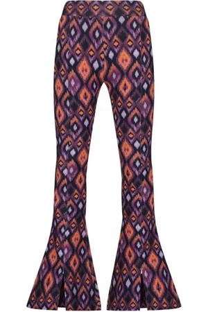 Vingino Flared broek Samina met all over print Meisjes Stretchkatoen