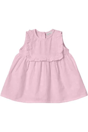 NAME IT BABY baby jurk NBFDELANA Meisjes Katoen Ronde hals Effen