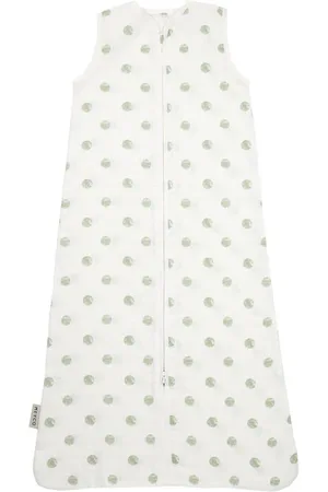 Meyco Hydrofiel baby zomerslaapzak Dots soft green Babyslaapzak Groen Stip 70