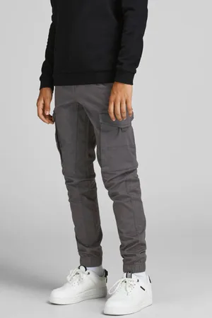 JACK & JONES JUNIOR cargobroek JJIPAUL Jongens Stretchkatoen Effen
