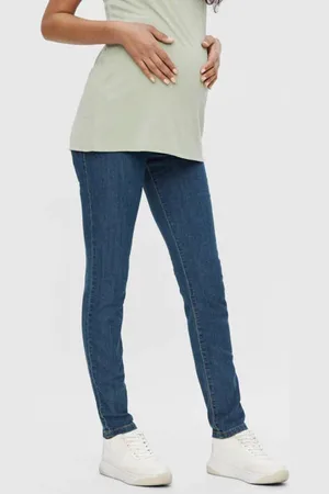 Mama;licious Slim fit zwangerschapsjeans JULIA Blauw Dames Stretchdenim