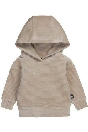 Babystyling Baby corduroy hoodie Sweater Effen