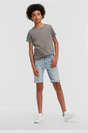Anytime Denim short Jongens Katoen Effen