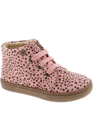 Shoesme Flex nubuck veterboots met allover print All over print