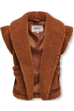 ONLY KIDS GIRL teddy gilet KOGSIKA Effen