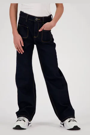 Vingino Straight leg jeans Cato pocket Blauw Meisjes Katoen