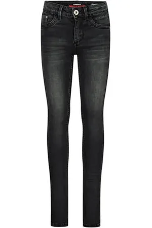 Vingino High waist super skinny jeans Bianca Zwart Meisjes Stretchdenim