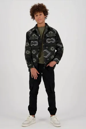 Vingino Overshirt Lefso met all over print Overhemd Jongens Polyester Klassieke kraag