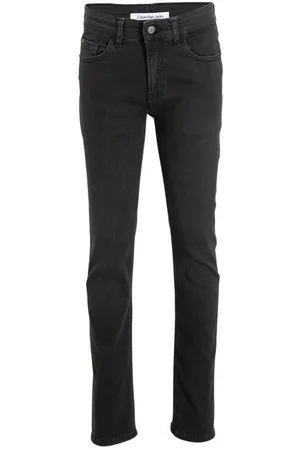 Calvin Klein Skinny jeans SLIM Zwart Jongens Stretchkatoen