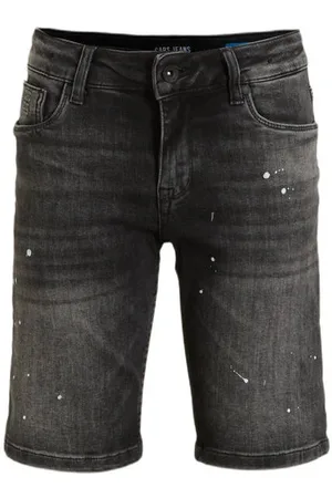 Cars Jeans bermuda FLORIDA Denim short Zwart Jongens Stretchdenim