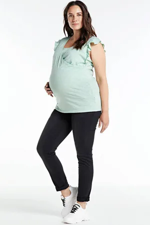 Love2wait Skinny zwangerschapsjeans Dames Stretchdenim Effen