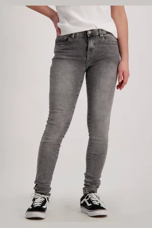 Cars Skinny jeans ELIZA Grijs Meisjes Stretchdenim Effen