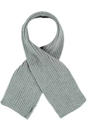 sarlini Rib gebreide sjaal lichtgrijs Jongens/Meisjes Viscose Effen