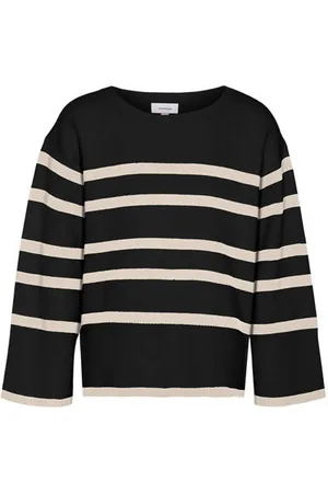 VERO MODA Gestreepte gebreide trui VMSABA Meisjes Viscose Ronde hals