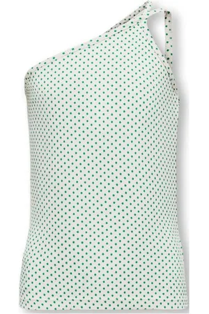 ONLY KIDS GIRL one shoulder top KOGVIOLA met stippen Stip