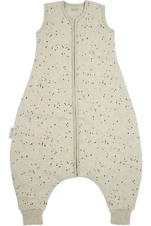 Meyco Baby winter slaapoverall jumper Rib Mini Spot sand melange Babyslaapzak 80