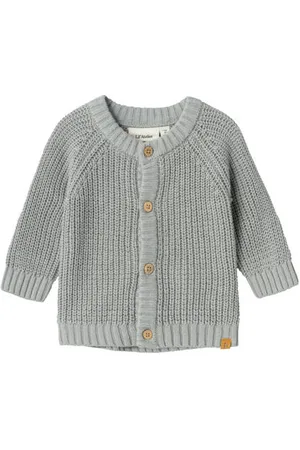 Lil Atelier BABY baby gebreid vest NMNEMLEN Jongens Katoen Ronde hals