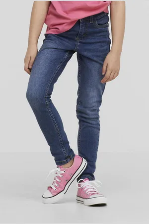 Anytime Skinny jeans Blauw Meisjes Stretchdenim Effen