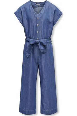 ONLY KIDS GIRL jumpsuit KOGYUKA BEA Blauw Effen