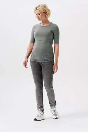 Noppies Maternity zwangerschaps skinny jeans Avi Grijs Dames Stretchdenim