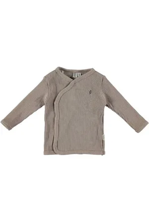 Bess Baby longsleeve Bruin Jongens/Meisjes Stretchkatoen Ronde hals
