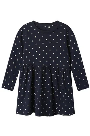 NAME IT MINI jurk NMFVIVIA met stippen Meisjes Katoen Ronde hals