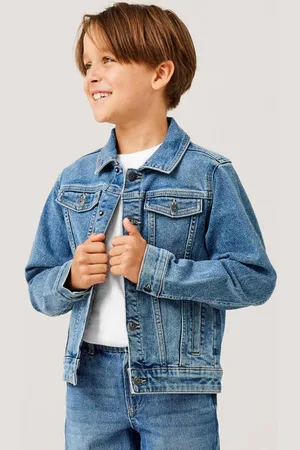 NAME IT KIDS spijkerjas NKMJACK Blauw Jongens Stretchdenim Klassieke kraag