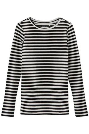 NAME IT KIDS gestreepte longsleeve NKFSURAJA Meisjes Stretchkatoen Ronde hals