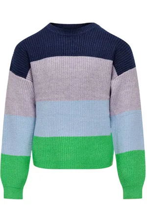 ONLY KIDS GIRL gestreepte trui KOGSANDY Meisjes Viscose Ronde hals