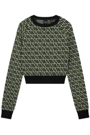 Nik & Nik Pullover groen Trui Meisjes Viscose Ronde hals All over print