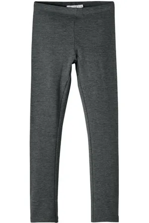 NAME IT KIDS gemêleerde legging NKFDAVINA Grijs Meisjes Stretchkatoen Melée