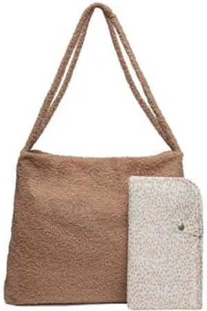 Jollein Luiertas shopper 34x43cm Boucle Bruin Effen