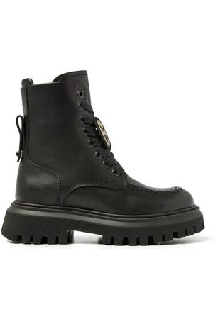 Nubikk Fae Bobbi Jr leren veterboots Meisjes Leer Effen