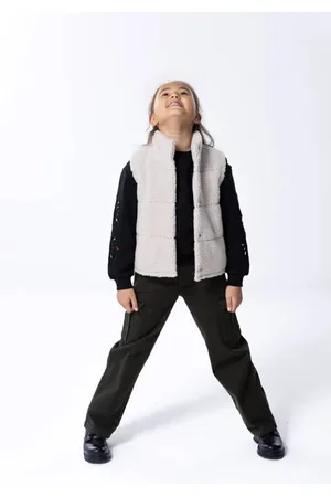 ONLY KIDS GIRL bodywarmer KOGSANDRA Meisjes Teddy Opstaande kraag